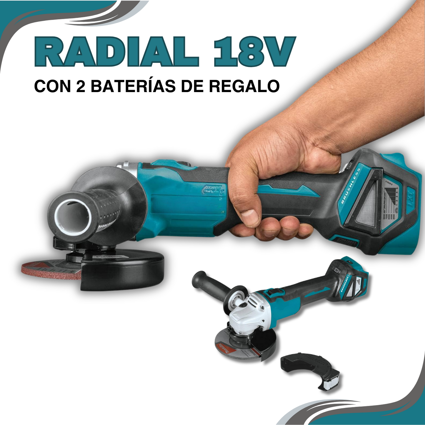 EdgePro™- Libertad Total y Rendimiento Máximo con la Radial 18V + 2 Baterías Incluidas