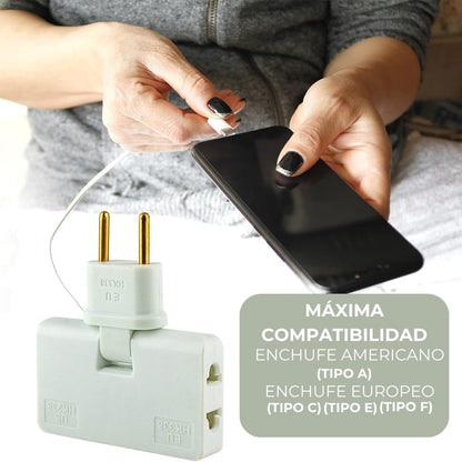 FlexPlug- Optimiza Tu Espacio con el Enchufe Giratorio de 180° (OFERTA LIMITADA 2X1)