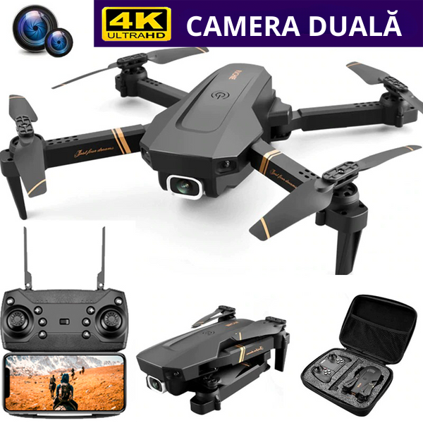 FlyDrone™ - Dronă cu cameră Full HD 4K (+2 baterii și husă de transport gratuită)