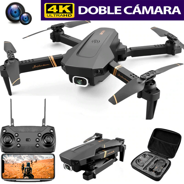 FlyDrone - Drone con Cámara Full HD 4K +1 Batería y Estuche Gratis