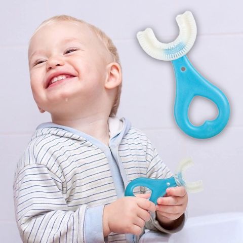 JuniorClean | Cepillo en Forma de U para Niños | Pack x3 Unidades